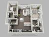 2 Bedroom 2 Bathroom Floor Plan 2 Bedroom 2 Bathroom Floor Plan at Heritage at Oakley Square, Ohio, 45209